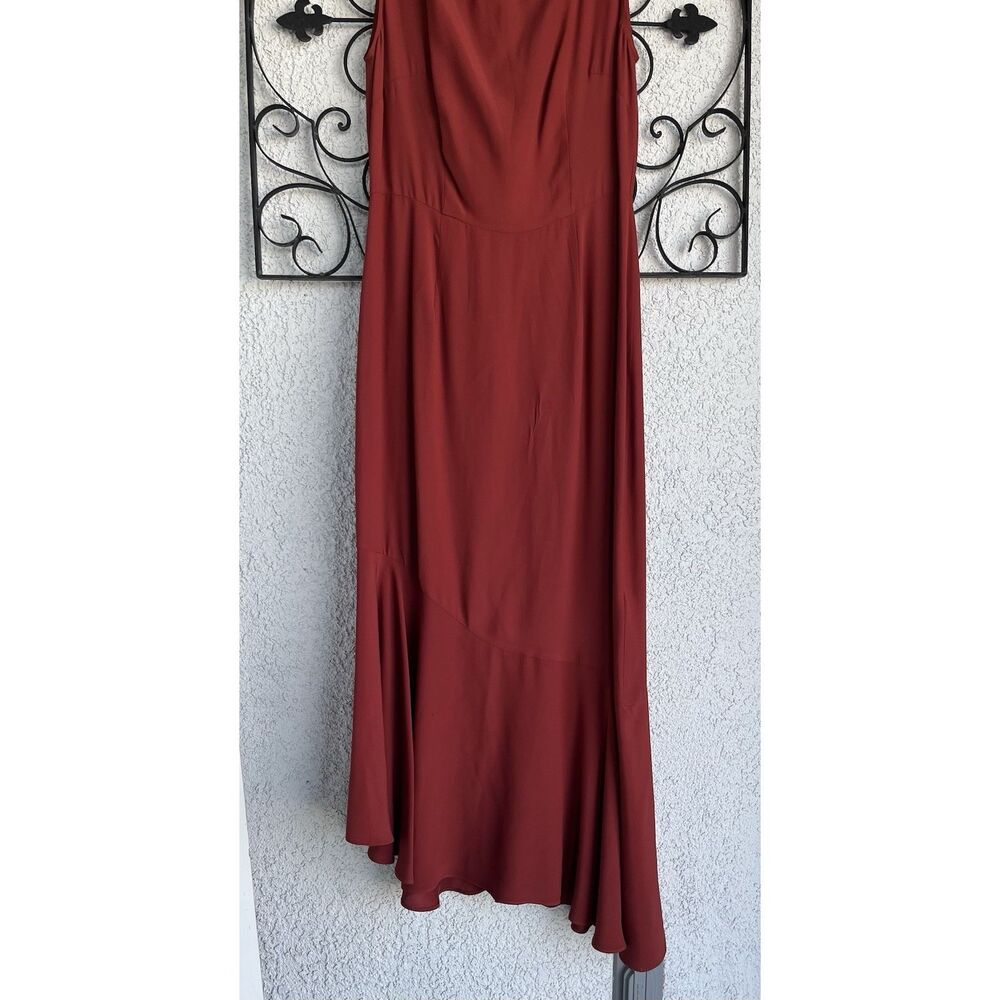 Boden Tessa Asymmetrical Midi  Dress- Size 6 - Red - Picture 5 of 10